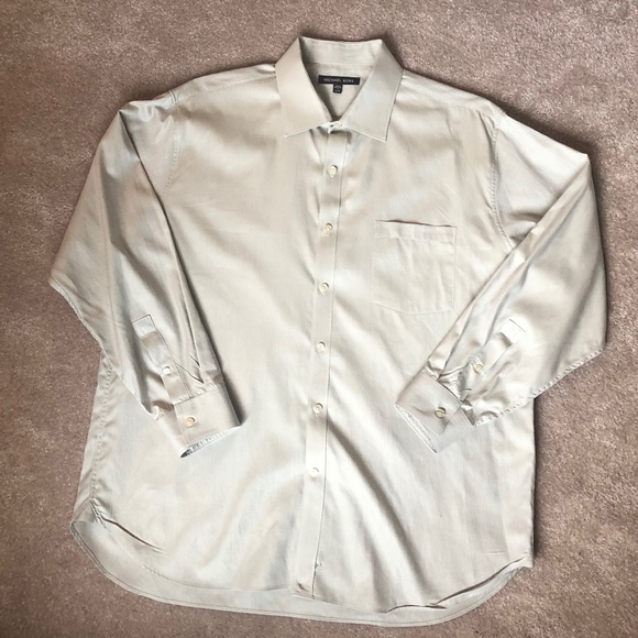 Men's Michael Kors Striped Button-Down Dress Shirt - Picture 1 of 5